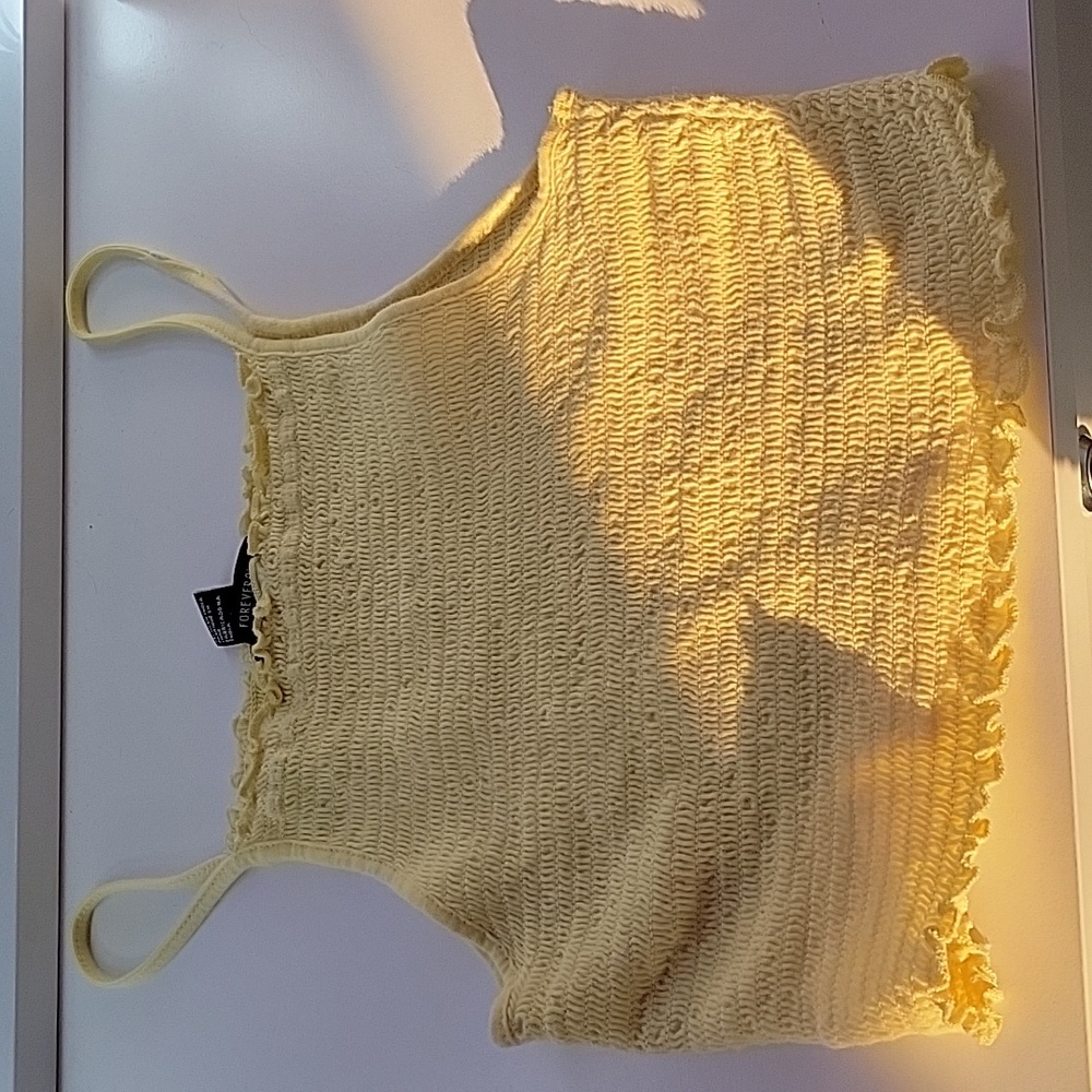 Yellow cropped tank